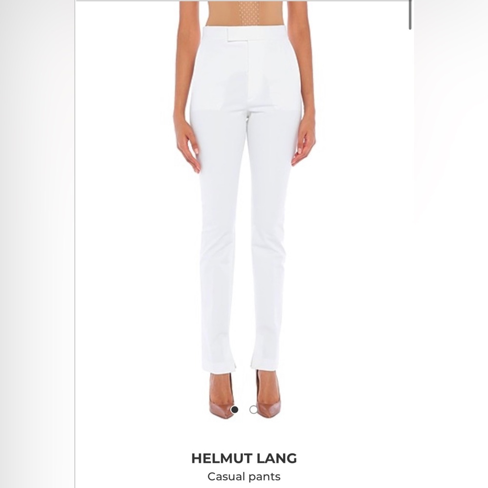 Helmut Lang White Slit Trouser